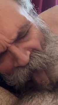 Feeding Big Moustache Stepdaddy a Creamy Load