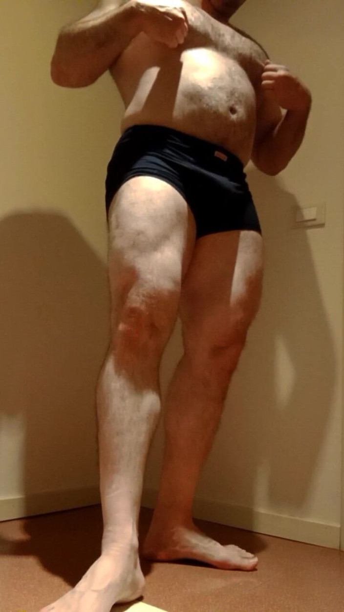 Markwolf: Big Guy with Small Dick, Jerks off with Condom