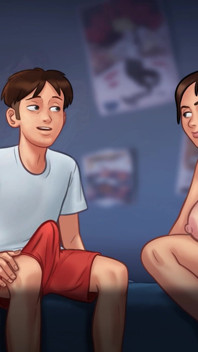 « Mange ton petit-déjeuner, mon garçon, pendant que ma belle-mère te suce la bite » | Saga estivale v21.0.0 | Jeu hentai tabou