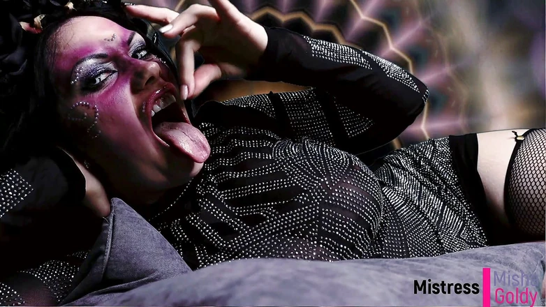 Goddess Misha Goldy: Brown toilet task from succubus, soul swallowing and consuming by...