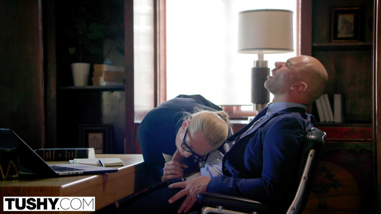 Tushy: TUSHY Curvy AJ Applegate punished by her boss