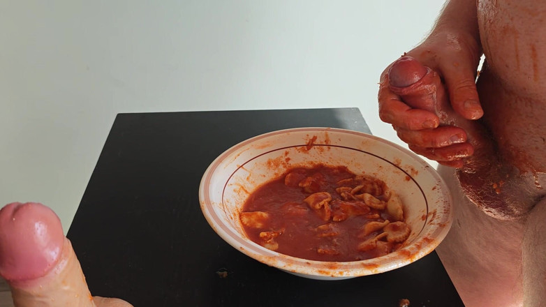 Food Pissplay: I Piss in My Dinner and I End up Cumming