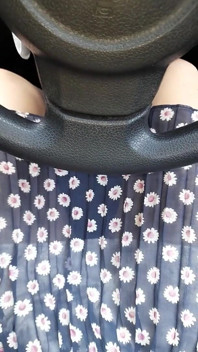 Cum wearing chiffon mini skirt with satin lining