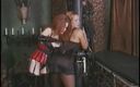 Girl on Girl: Sexy dominatrix punishes and teases girlfriends