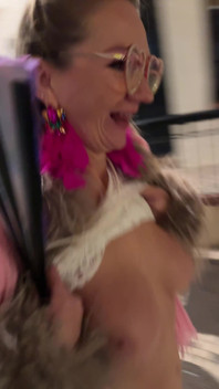 Bold MILF After the Party Showing off Her Curves