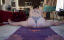 Aurora Willows large labia: Yoga is bikini met luipaardprint