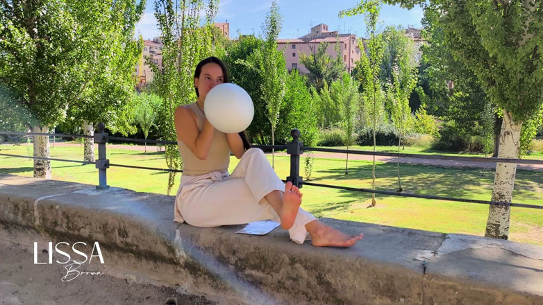 Lissa Brown: Inflating and Popping Them with Bare Feet Outdoors
