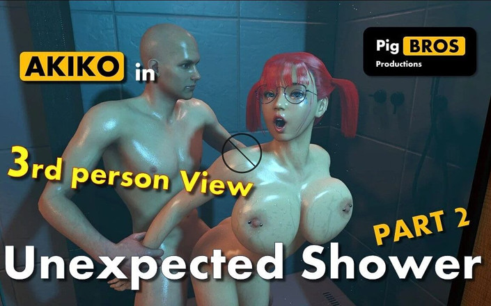 Pig Bros Productions: Akiko - unerwartete dusche - teil 2 - Sicht auf 3. person