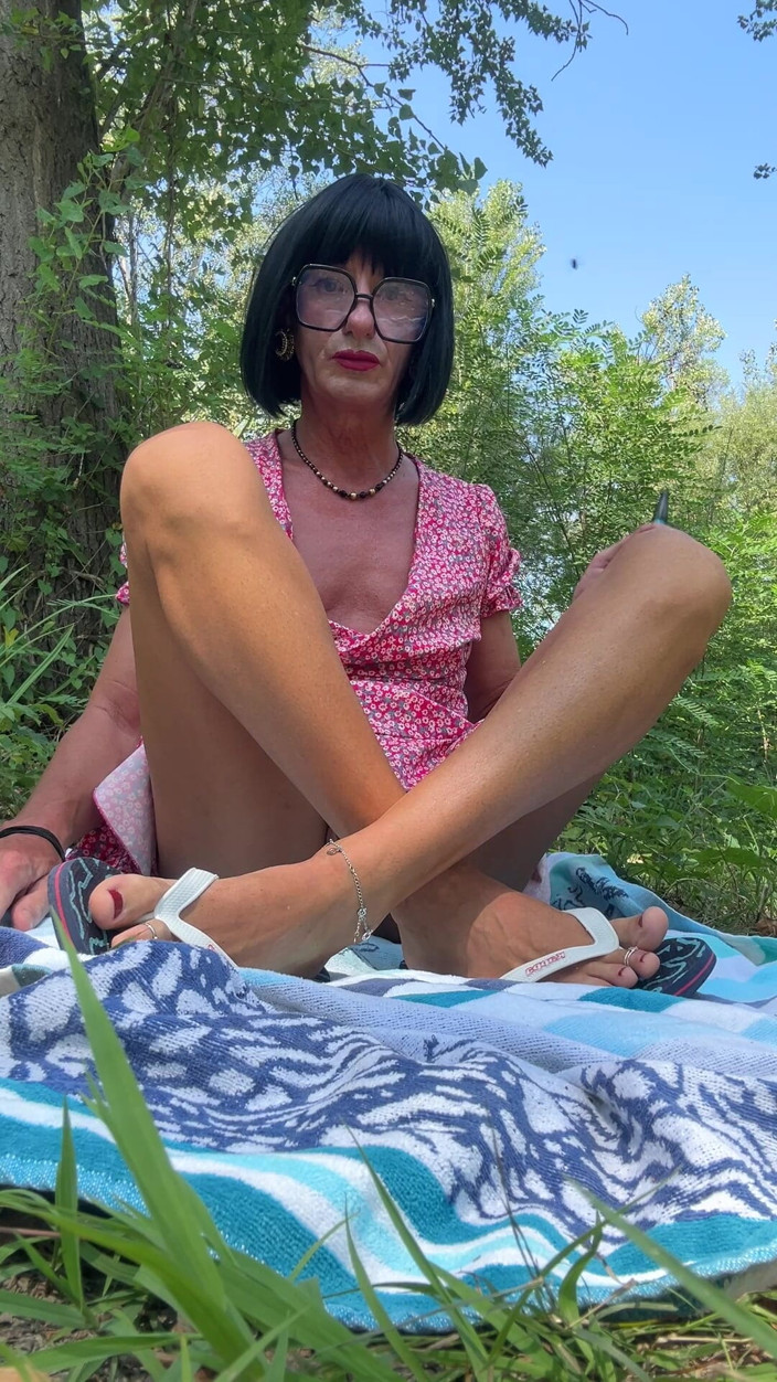 Andreina Naty: Sissy Whore Andreina Has a Picnic Outdoors