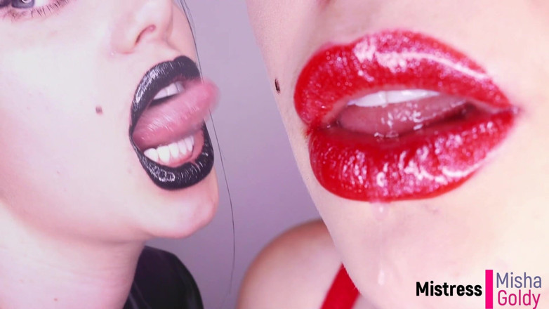 Goddess Misha Goldy: Black vs red seduction JOI