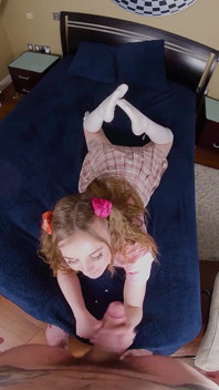 A Naughty Teen Girl Takes Care of Stepdaddy's Cock (i)