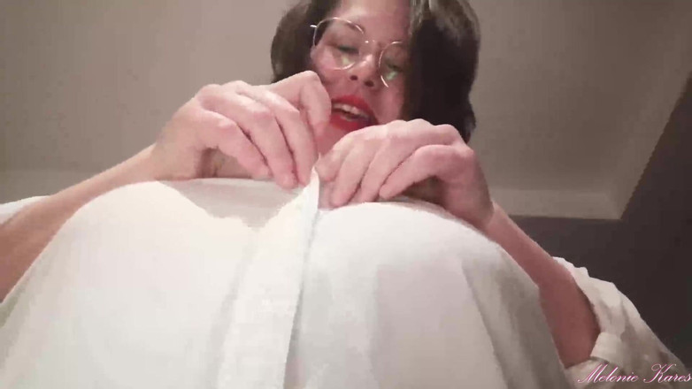 Melonie Kares: Huge tits secretary femdom pov riding