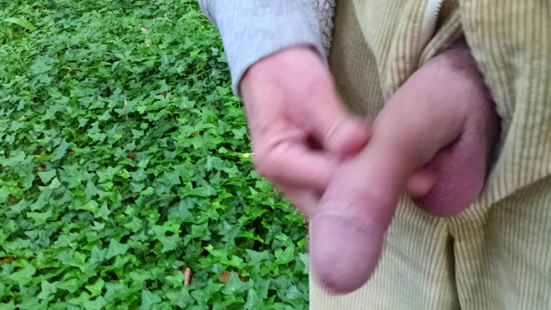 Rockardglans: Velký nesestříhaný penis na chůzi, chcaní, Honění v lese na...