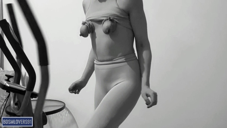 Bdsmlovers91: दब्बू रंडी टास्क: बंधे स्तन जिम एरोबिक्स - bdsmlovers91