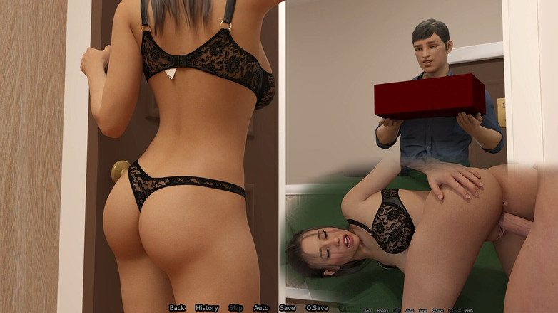 Adultgameplayvideos studio: 愛された結婚 - 第5章 - エブリンは配達員のためにランジェリーでドアを開けた