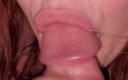 Tiny Fox 18Yo: Cum in my mouth, gentle, slow blowjob close-up, pulsate cock