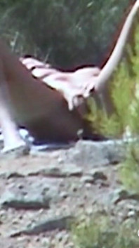 Amateur in the nude sunbath covered