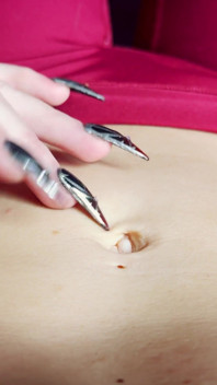 POV Belly Button Exploration with Detailed Close Ups: Mars Solo and Harmony