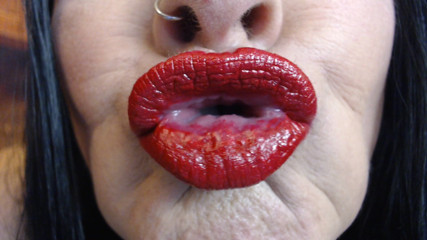 Abby Anna: Big thick red duck lips