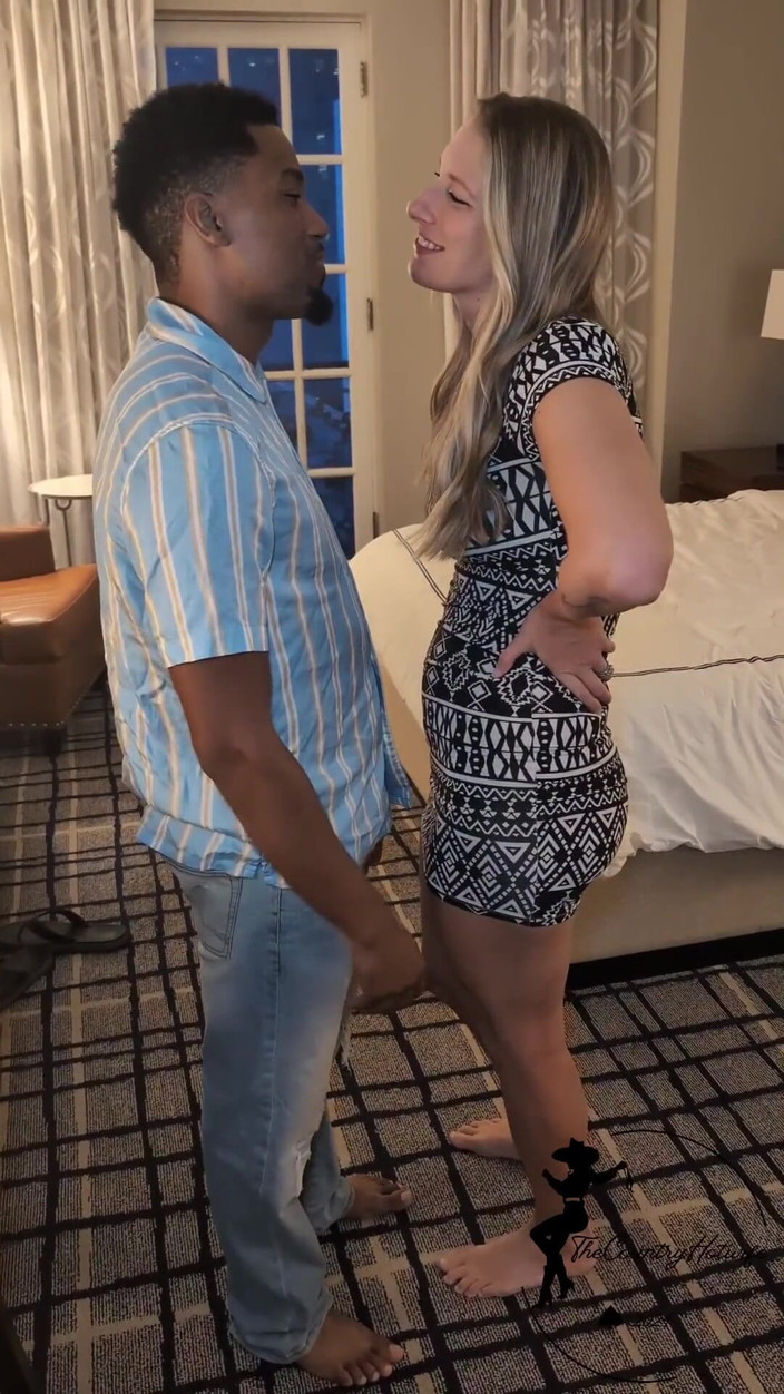 Darrenblazeent: Country Hotwife BBC Creampie in Front of Husband