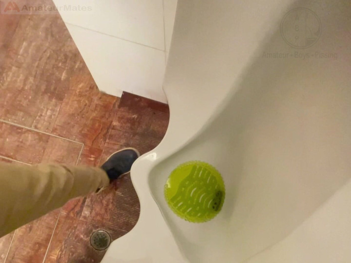 AmateurBoysPissing: Amateur Redhead Guy Caught Pissing in a Public Toilet's Urinal -...