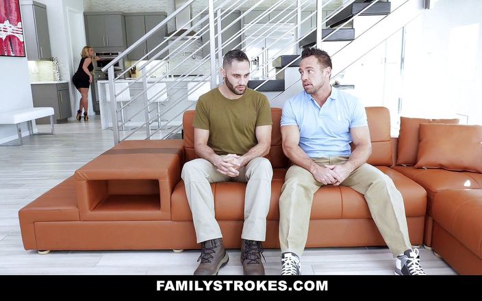 Family Strokes: Chàng trai quân đội chia sẻ lồn mẹ kế của mình...