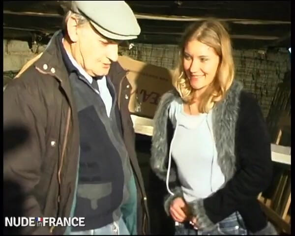 La France a Poil: Teen Blonde Analysed in Threeway with Stepdad