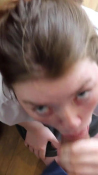 Stepmum teaches college girl Olivia Keane to suck cock