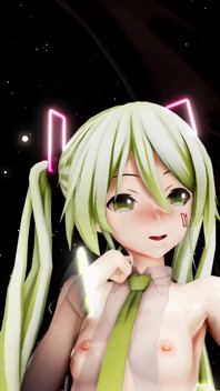 Hatsune Miku Hentai tančí vokální výhřez a anální korálky se svlékají
