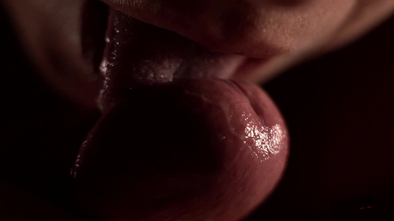 YARzabello: Close-up penis massage. Adult lady gently sucks cock and takes...