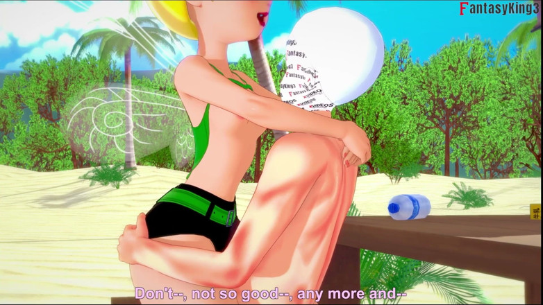 Fantasy king: Tinkerbell bikini Seks na plaży