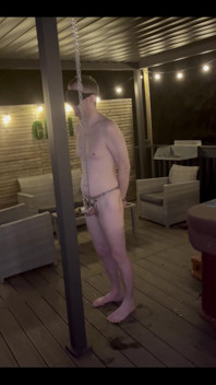 Chained Rod up Outside Naked