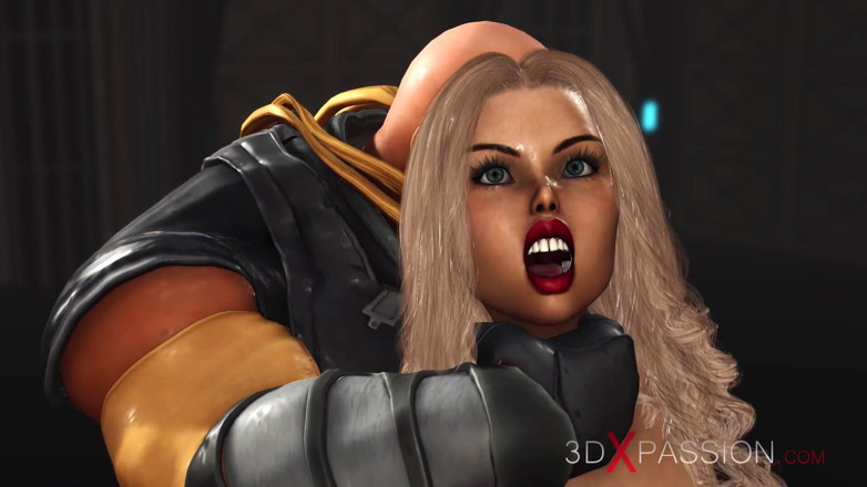 3dxpassion: Secrets of Area 51. Sci-fi male android plays with a hot...