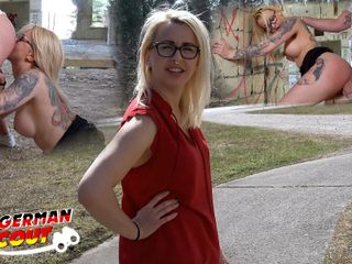 German Scout: German Scout - Dirty Office Girl Malina Talk to Outdoor Porn...