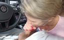 Street bitch milf: Public Bitch Quick Blowing Stranger in Car on Parking with...
