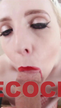 Sexy Lily Lovecock POV blowjob swallow
