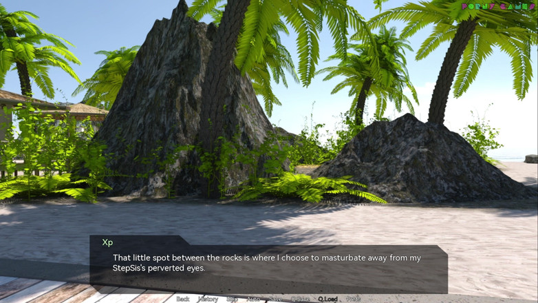 Porny Games: Острів медового місяця від tk8000 - збуджена зведена сестра допомагає мені мастурбувати 2