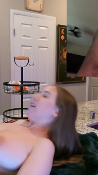 Big Tit Jackie Gets Dick Served in the Kitchen.