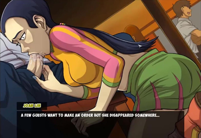 Cartoon Play: Witch hunter part 36 - Asian teen suck under table in cafe