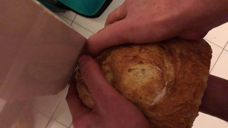 Francesco Spinozzi: fucking bread with cum