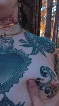 Wood Pixie Gets Her Face Painted, Dual Camera, Asshole on Display