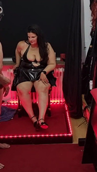 MILF Dominatrix Fingers Masked Slave's Gaping Ass Deep
