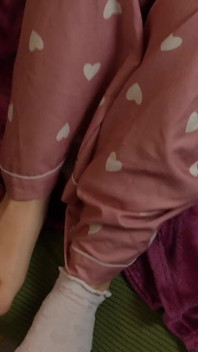 Horny Stepsis in Cute Pajamas Ruined My Orgasm with Her Small Feet