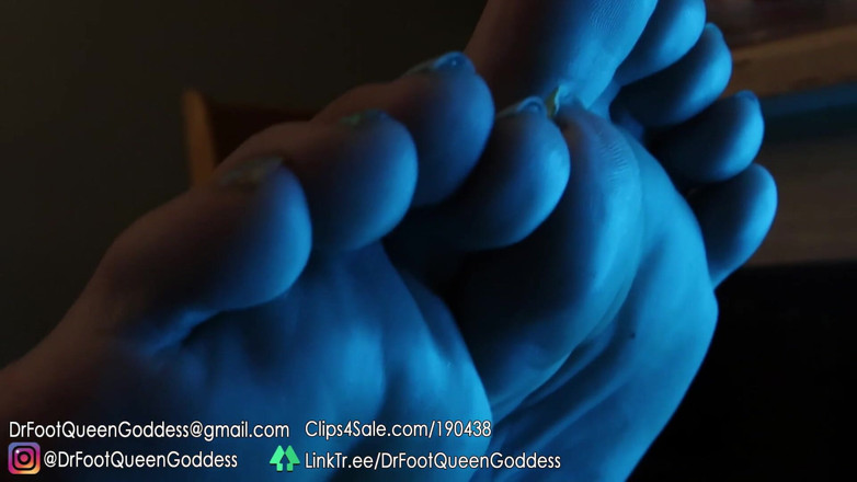 Dr. Foot Queen Goddess: Blauw verlichte zolen