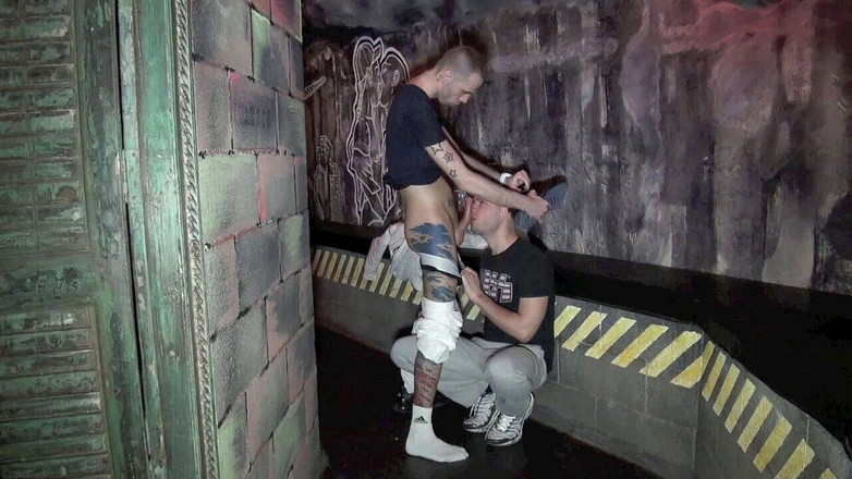 Sneaker gay: Scally boy fucked by bad boy in backroom