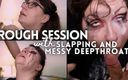 Slave Claire Bear: Messy Deepthroating, Slapping and Cum in Eye