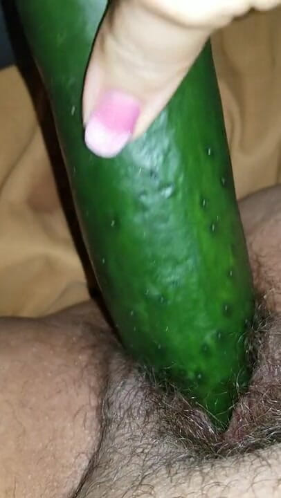 BerryDelixxxious: BerryDelixxxious playing with cucumber