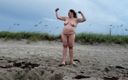 Twinkie MILF: Mature BBW Being Silly and Walking on Nude Beach