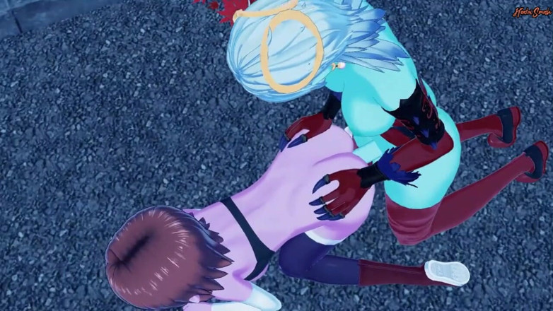 Hentai Smash: Supreme Kai Chronoa deepthroats futa Towa's cock - Dragon ball super...