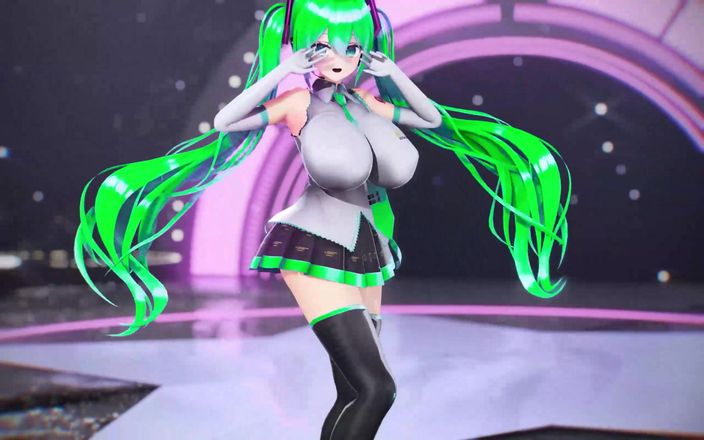Smixix: Hatsune Miku Enormes tetas desnudan danza hentai vocaloid Bibbidiba Song...